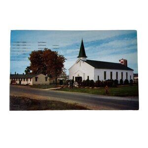 Vintage Post Card 1957 Postcard Regimental Chapel Fort Dix NJ Collectible Dexter
